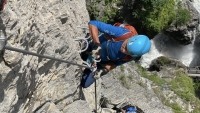 Zikmund Schwarzkopf on the ferrata
