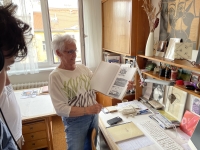 Blanka Janoušková při natáčení svého vyprávění