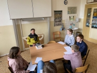 Photo taken during the interview with Zikmund Schwarzkopf with the student team within the Stories of our neighbours project 