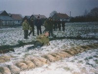Jaroslav Jirmus (in the foreground) in the hunting environment in 2004