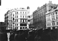 Public Security and militia on Můstek, January 1989
