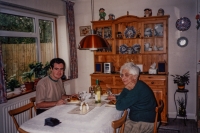 Lizzy with Petr Buchal at Christmas 2001