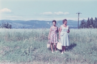 With her mother, 1963