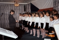 Concert in the Netherlands with the choir at the Children and Youth Centre in Modřany, early 1990s
