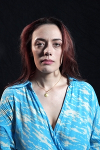 Yulia Antoniuk during the interview, 2025 