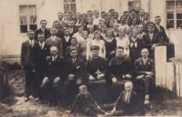 Choir at the rectory in Hrušvice, Volhynia, 1930s-1940s
