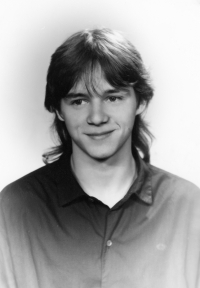Vítězslav Vítkovič in 1989, graduation photo board