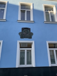 House in Polička with a memorial plaque of the mayor Dr. Josef Smola