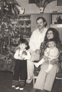 Ladislav Otruba with wife Milada and children Marek, Gabriela and Karel, circa 1980