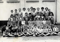 Class photos. Witness in the last row to the left of the teacher, 1961