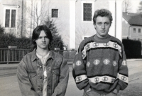 Vítězslav Vítkovič with Jan Huml in Austria, 1989
