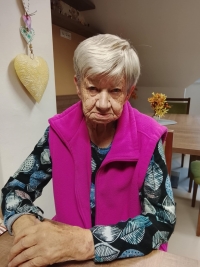 Vlasta Navrátilová during the filming with Memory of Nation, Šternberk, 16 October 2025