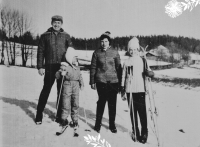 Alan Kubica with his parents and younger brother Jan in Beskydy