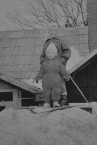 Alan Kubica with his younger brother Jan in Beskydy