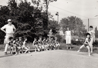Lubomír Malíšek supervises races in the children's home