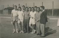 Slavie Prague Tennis Club, Karel Müller, third from the left