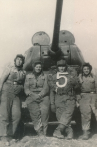 Compulsory military service, Karel Müller first from the left, 1960/1961