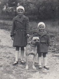 Milan Uhlíř with his sister Jiřina