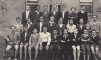 Photos from municipal school, Milan Uhlíř in the bottom row first from the right