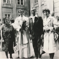 Priestly ordination - Jáchym Jaroslav Šimek with his mother, father and sister