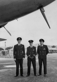 Karel Kuttelwascher (right) as a British European Airways pilot