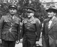 Jan (centre) in Prague with allies