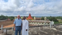 Richard Polák visiting the school construction site in Cameroon