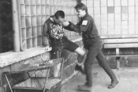 Witness with friend Leon Khail, 1986/1987