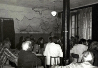 Meeting of members of the Movement for Civil Freedom in Prague's Na Vyhlídce restaurant, June 1989
