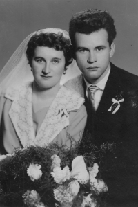 Wedding photo of Růžena and Jiří Haidl