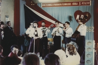 Witness as a member of the band Flamingo, performance on the occasion of Midsummer Day, Decin, 1962