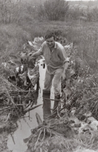 Josef Grobelný during his service in the Border Guard (1972-1974)