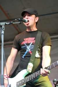 During a concert with Remember the Heroes, 2009