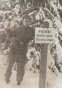 Josef Grobelný during his service in the Border Guard (1972-1974)