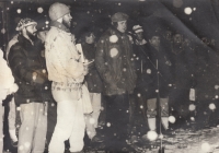 Speakers at the demonstration in Karlovy Vary in November 1989: Milan Linhart, Jiří Kotek, Jindřich Konečný