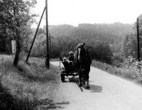 The witness with a carriage in Kacanovy, likely 1984