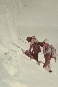 Jaroslav Obročník with Karel Schubert in the Alps, likely in 1971