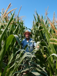 Milan Hluchý setting up an experiment in Cairle, Italy