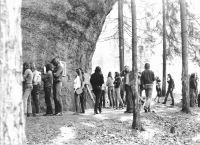 Exhibition in the natural reserve Peklo near Česká Lípa, Luboš Plný did not participate, he was at the military service, 1983
