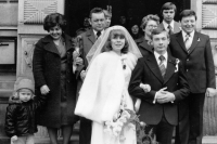 Witness, wedding photo, bride Rut, née Hlásková, 24 November 1979