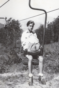 Josef Grobelný in Pustevny in 1969