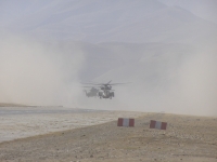 CH-53 landing at Feyzabad Airport, 2007