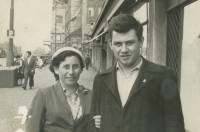 Czech Technical University student with his mother Alžběta in Prague, 1956