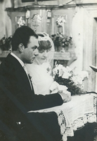 Jana Plášilová and Roland Günther's wedding, Náchod 1963