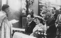 Wedding of Arnoštka and Hubert Poul, 1954