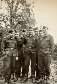 Military exercise, 1960, Josef Pavlík on the right