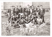 Jaroslav Španko s dalšími cvičenci na spartakiádě, rok 1985