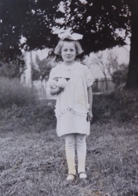 Five-year-old Marie Daňková, ca. 1939
