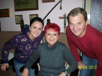 Kateřina Deetlefsová with her son Petr and his wife, 2012