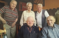 Meeting of former soldiers of the Auxiliray Engineering Corps in May 2015, Josef Pavlík in the middle